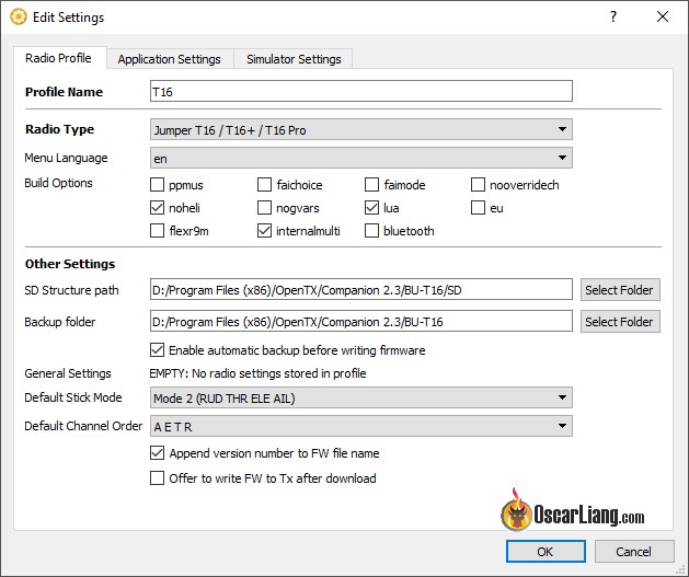 Build options. OPENTX Companion. Open TX Companion. Jumper t-Pro параметры прошивки. Прошивка на Джампер т16 на новую карту памяти.